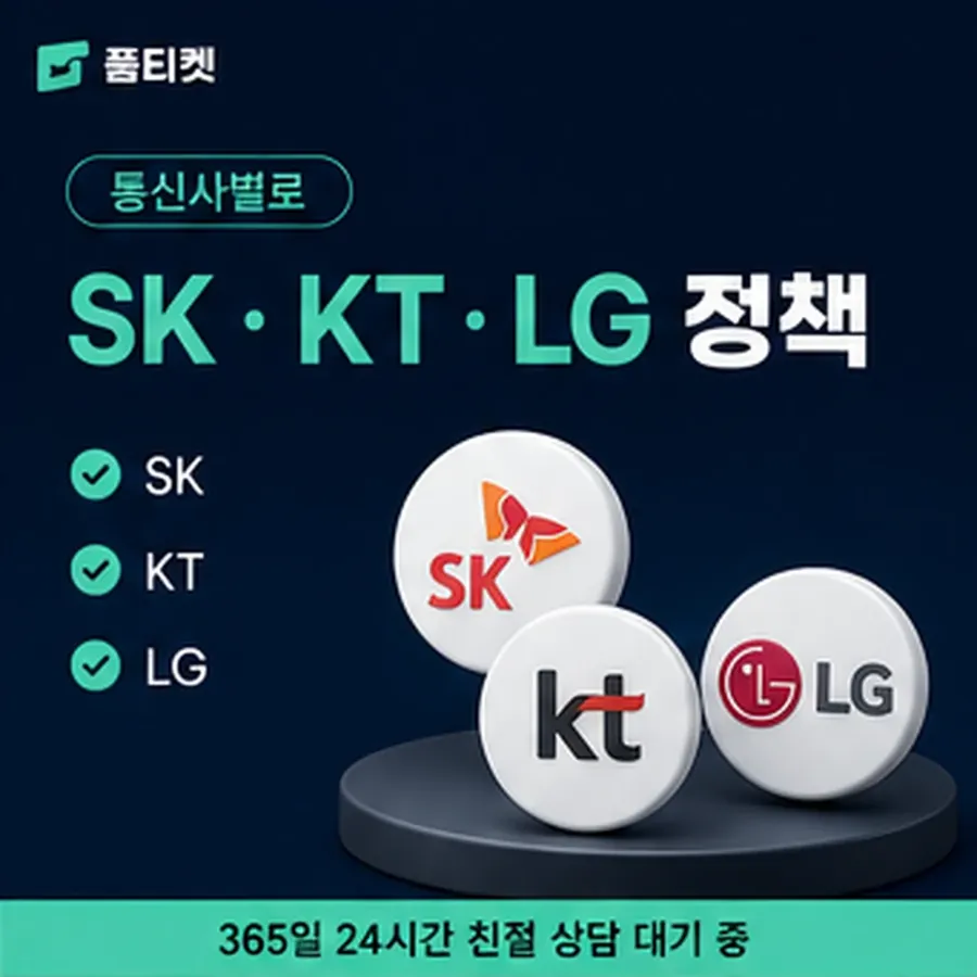 품티켓 휴대폰 회선의 소액결제 방법 어느 화면에서 안내 이미지